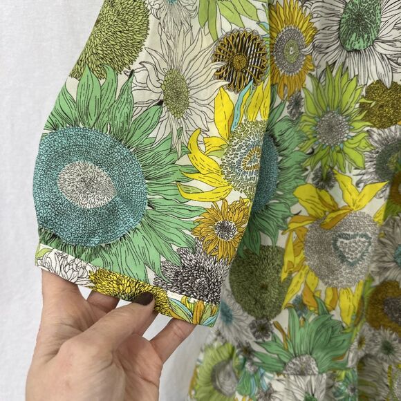 Liberty Of London For Target Yellow Floral Sunflower Tunic Top Womens Size L - Picture 5 of 10